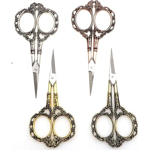 1pcs classic Plum Shape Scissors Sewing Scissors for Needlework Fabric Cutting Stainless Steel Dressmaker Shears Scissors