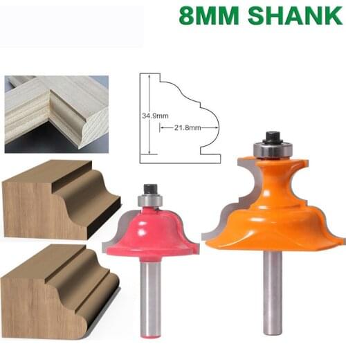 Pedestal Base & Furniture Molding Router Bit 8mm Shank Line Knife Cutter for Woodworking Tools Door And Window Milling Cutter