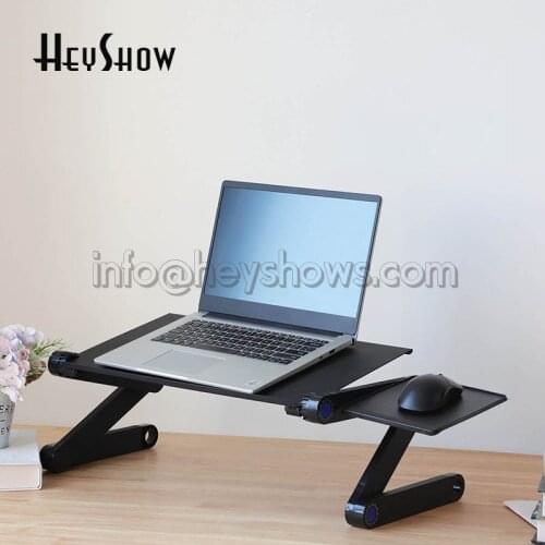 Laptop Stand Adjustable Portable Aluminum Ergonomic Lap Desk For TV Bed Sofa Tray PC Notebook Table Desk Holder With Mouse Pad