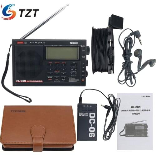 TZT Tecsun PL-680 Radio FM Digital Tuning Full-Band FM/MW/SBB/PLL SYNTHESIZED Stereo Radio Receiver Portable Speaker Auto sleep