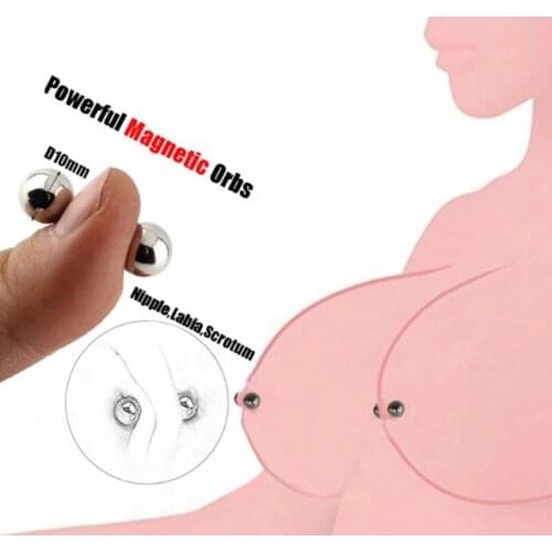 BDSM Bondage Metal Strong Magnetic Cock Ring Beads Penis Ring Clitoral Breast Clips Nipple Clamp Sex Toys Female Male Sex Shop