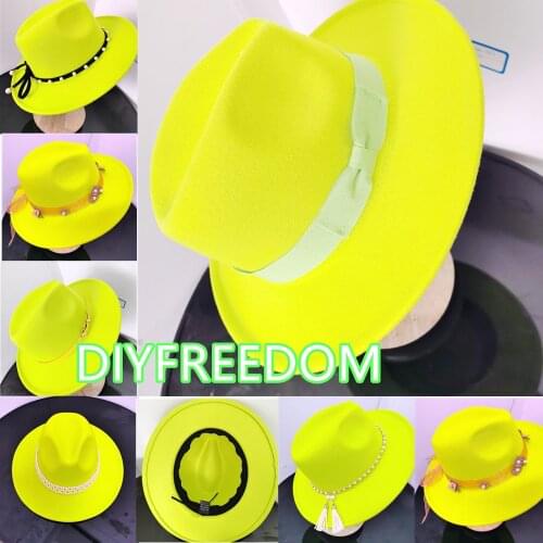 Fedoras Jazz Hats Cowboy Hat For Women And Men Double-sided Color Cap Red With Black Wool Bowler Hat Wholesale 2020