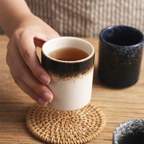 Japanese Ceramic Mug coffee cups set Porcelain Kungfu Teacup personalized Stoneware Mugs eco friendly Cuisine Drinkware Gifts