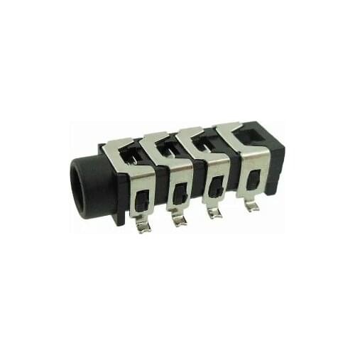 10PCS/Lot 3.5 mm Female Audio Connector SMT 8Pin Stereo Headphone Jack PJ313E PJ-313E SMD 8Pin black