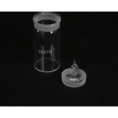 35x70mm Diameter x Height Lab Glass Weighting Bottle with Ground Glass Stopper