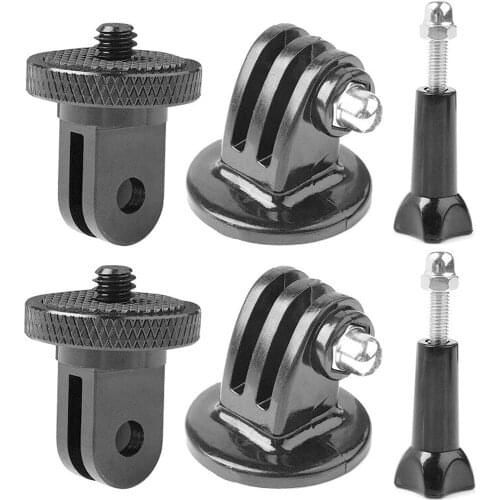 6pcs New design Thumb screw Tripod Adapter (1 / 4, compatible with GoPro hero 7, 5, 6, 4, 3, 3 +, 3, 2, 1 and DJI Osmo cameras)