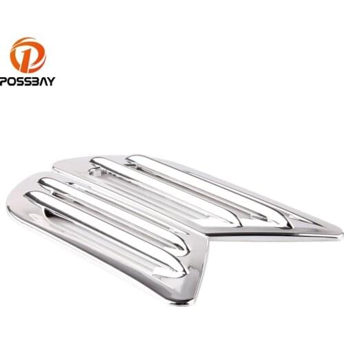 POSSBAY Car Auto Decorative Air Flow Intake Scoop Turbo Bonnet Vent Cover Hood Fender Car Stickers Air Flow Vent Stickers