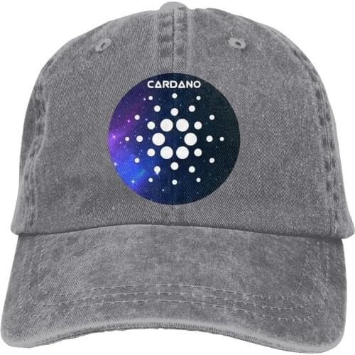 Adjustable Solid Color Baseball Cap Space Crypto Less Washed Cotton Cardano Coin ADA Cryptocurrency Sports Woman Hat