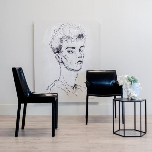 Black Chair skin salon 65x51x84 cm