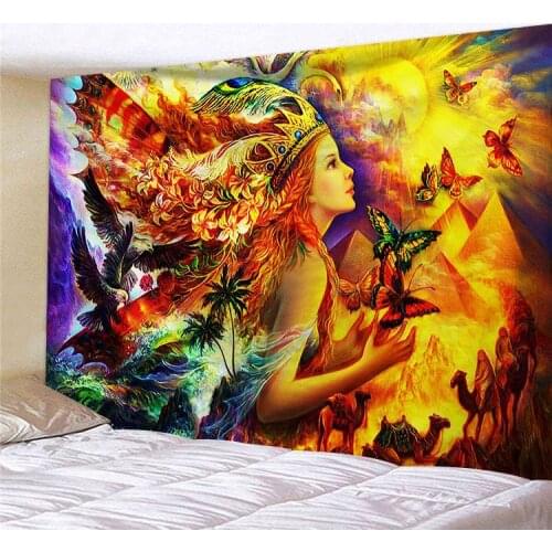 Boho Style Colorful Tapestry Wall Hanging Cloth Tapestry Beach Towel Mat Background Wall Mural Cloth Home Decoration