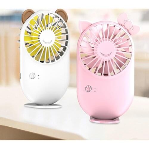 NEW Cartoon Mini Pocket Fans USB Charge Mini Hold Fans Student Outdoors Bring Portable Small Fan DC Mini Air Cooler Ventilador