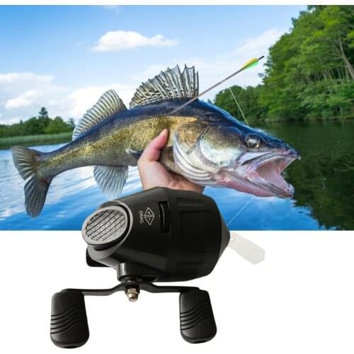 Stainless Steel Spincast Fishing Reels 10LB/85YDS Fishing Reel Slingshot Wheel Shooting Harpoon Dart Reel