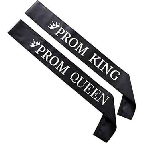 For Men Women Ribbons Sash Shoulder Strap Golden Letters Prom King Queen Party Gifts Decor Carnival Bachelorette Party
