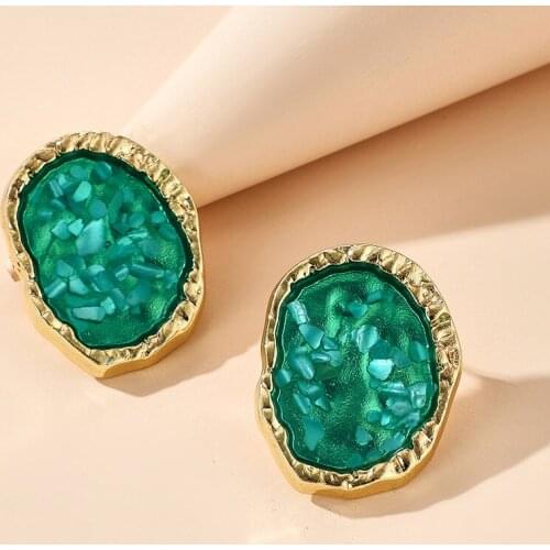 INS Hot Selling Bohemian Irregular Gold Plating Stud Earrings Modern Women Earrings for gift