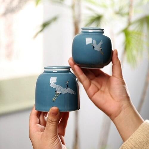 Small crane retro pet urn small mini urn