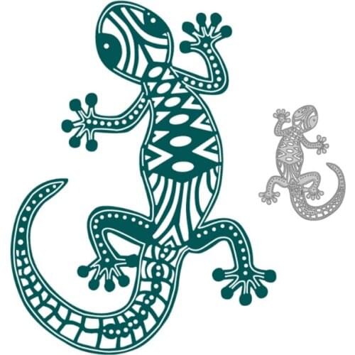 Gecko Metal Cutting Dies Stencil Scrapbooking DIY Album Stamp Paper Card Embossing Decoration Craft
