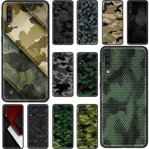 Soft Phone Case for Samsung Galaxy A21S A51 A71 A50 A70 A31 A41 A12 A02S A72 Coque Shell Camouflage Pattern Camo Military Army