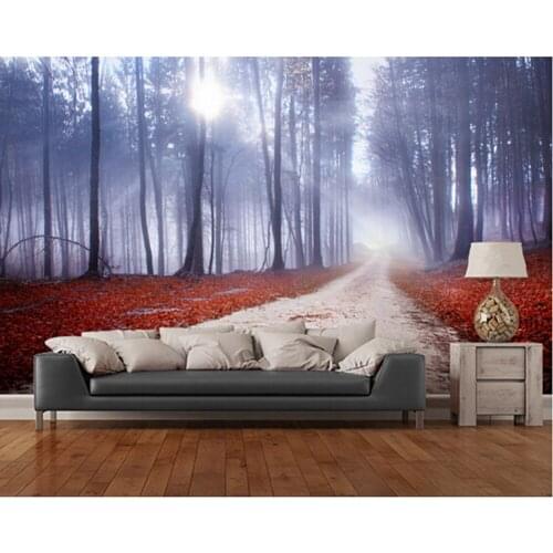 Custom natural Textile Wallcoverings,Mystical Forest Road,3D murals for living room bedroom restaurant background wall wallpaper
