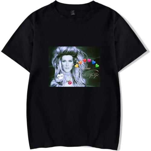 New Hip Hop Celine Dion T-shirt Cool Kawaii Boys/girls Tees Fashion Men/women Clothes Y2K Girl Summer T Shirts Kids Pullovers