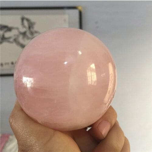 New arrivals Pretty natural rose quartz ball healing crystals sphere for home decoration & wedding decoration from Madagascar