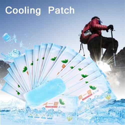 10pcs Cooling Patch Down Fever Ice Medical Plaster Anti Hot Lower Temperature Polymer Hydrogel Safe Sticker For Physical Cooling