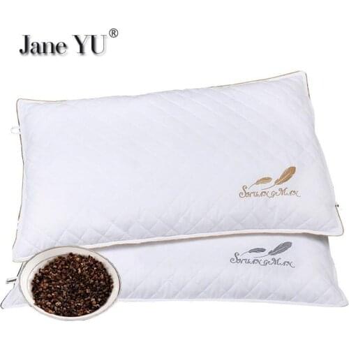 JaneYU All Buckwheat Filling Pillow Adult Buckwheat Shell Pillow Core Single Student Cervical Cervical Neck Protector Pillow