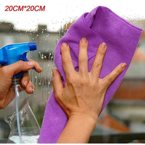 Microfiber Towel Cleaning Cloth 20*20cm Quick Dry Towel 1/2/4/5/10/20pcs Tool Auto Absorbent Wash Car SQ022 Scouring Clean A1A6