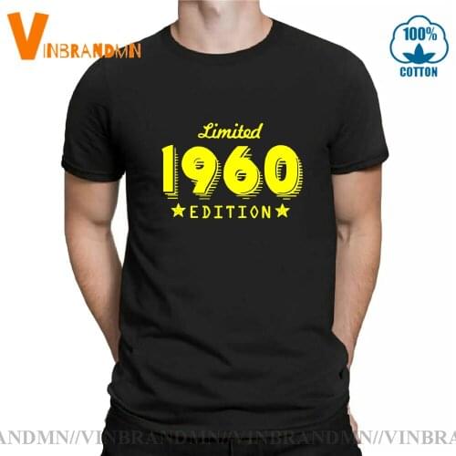 Born in 1960 Limited Edition Gold Design Mens Short Sleeves T-shirt Cool Casual pride t shirt Unisex New Fashion tshirt