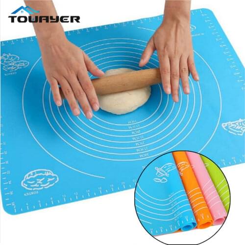 Silicone Non-Stick Kneading Mat Pastry Anti-Slip Mat Pastry Cake Baking Mat Kitchen Tool with Scale