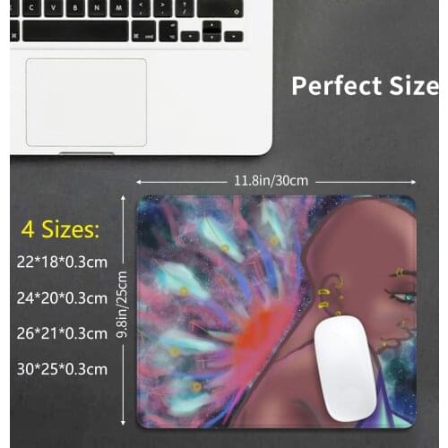 Shinning Soul Mouse Pad DIY Print Poc Galaxy Beautiful Girl Shining Soul Powerful Magic Piercings Blue