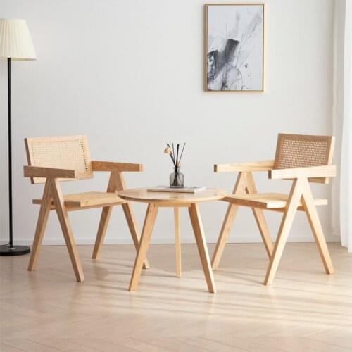 Solid wood chair log contracted modern chair bedroom backrest family Nordic desk lazy ash wood dining table chair