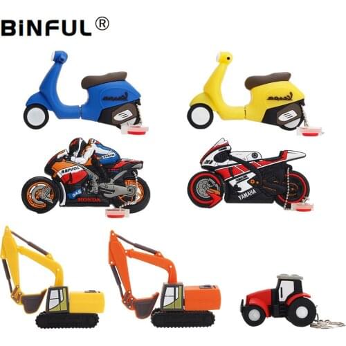 BiNFUL motorcycle usb flash drive USB 2.0 pen drive Portable usb flash stick 4GB 8GB 16GB 32GB 64GB 128GB 256GB 512GB pendrive
