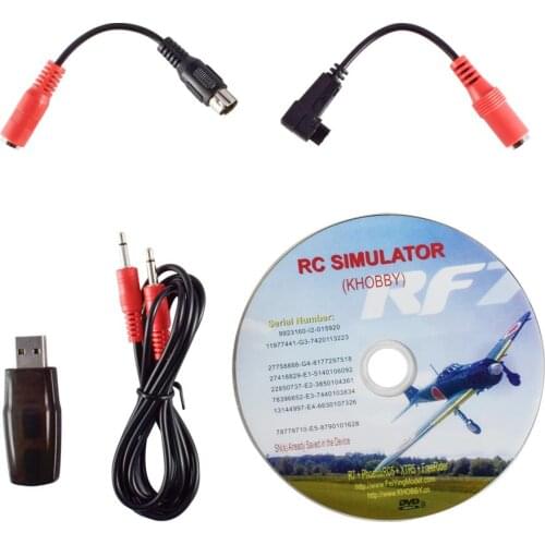 With tracking number 22 in 1 RC USB Flight Simulator Cable for Realfly G7 / G6 G5.5 G5 for Flysky FS-I6 FS-TH9X FS-T6 FS-CT6B