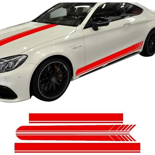 Edition 1 Car Hood Roof Racing Side Stripe Vinyl Decal Car Sticker for Mercedes Benz C63 amg Coupe GT W205 W204 C43 Accessories