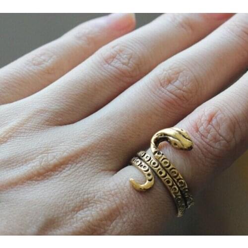 WJZB Simple fashion the ancient Egyptian pharaoh snake ring for women