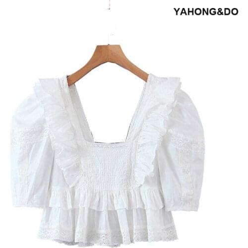 YAHONG&DO Womens White Shirts