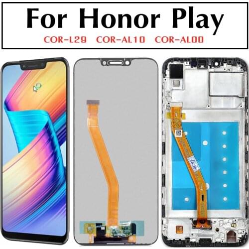 6.3" For Huawei Honor Play COR-L29 LCD Display Digitizer Touch Screen Assembly with Frame For Huawei honor play LCD