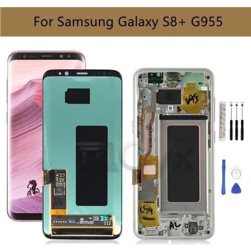For Samsung Galaxy S8+ G955A G955U G955F G955V LCD Display Touch Screen Digitizer assembly For Samsung S8 PLUS Display With Fram
