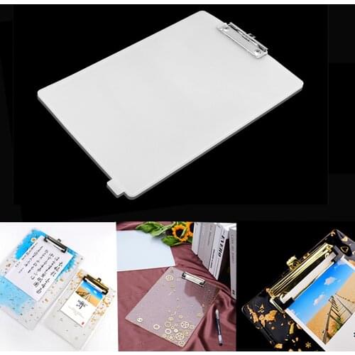 1Pcs A4 File Folder Artboard Resin Mold Crystal Epoxy Resin Drawing Board Silicone Mould for DIY UV Epoxy Folder Board Mold