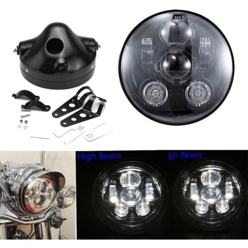 Motorcycle accessories 7'' inch Round LED Driving Light Projection Headlight H4 H13 for 7inch Led headlight House Bucket
