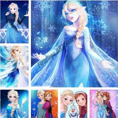 Disney Diamond Painting Cartoon Frozen Aisha Princess Full Square/Round Diamond embroidery Cross Stitch Kits Home Decoration