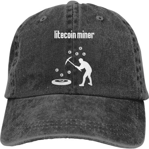 Litecoin Miner - Cryptocurrency Design Baseball Cap cowboy hat Peaked cap Cowboy Bebop Hats Men and women hats