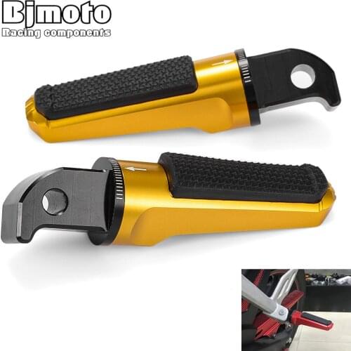 BJMOTO Universal Foot Rest Motorcycle Foot Pegs Rear Passenger Pedal Bike For Yamaha MT-07 MT-09 MT-10 XSR700 XSR900 T max 500