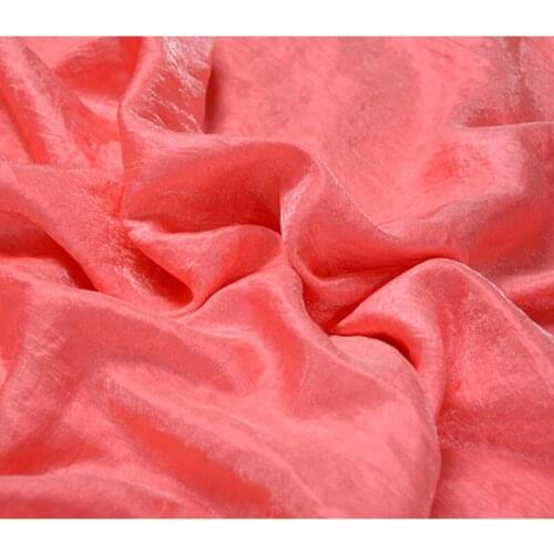 CF489 1m The New Solid Bright Pink Tencel Linen Rayon Silk Satin Fabric Womens Fashion Clothing Fabrics For DIY Materials