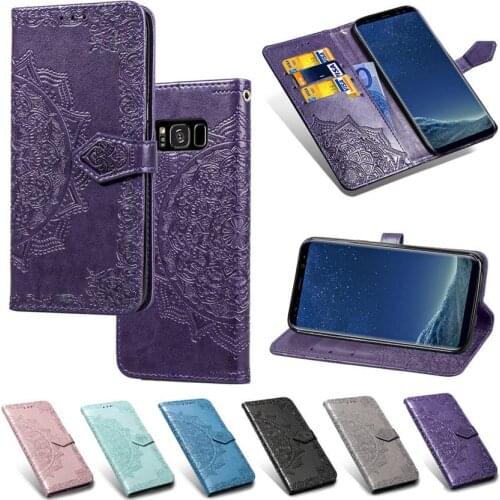 Flip Wallet Case For Samsung Galaxy S10 S9 S8 PLUS S7 S6 edge Cover Full Curved Screen Protector For Galaxy S10E NOTE 8 9 Films