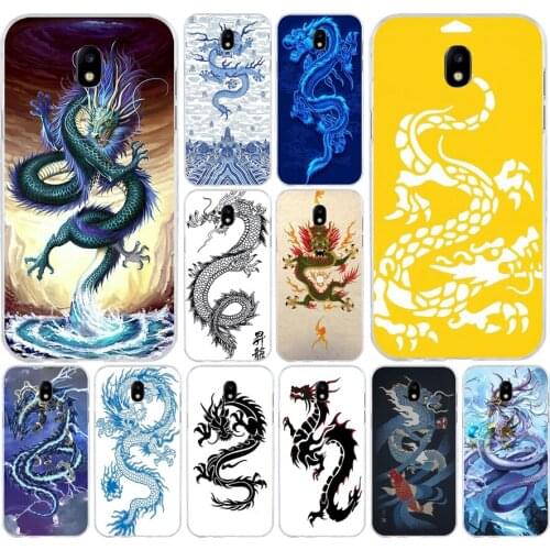 183H Dragon and chinese dragon design Soft Silicone Tpu Cover phone Case for Samsung j3 j5 j7 2016 2017 a3 2016 a5 2017 a6 2018