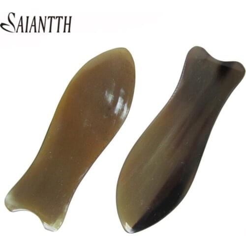 SAIANTTH White horns fish-shaped scraping tablets eco-friendly massager Dredge meridians lower blood pressure health care goods