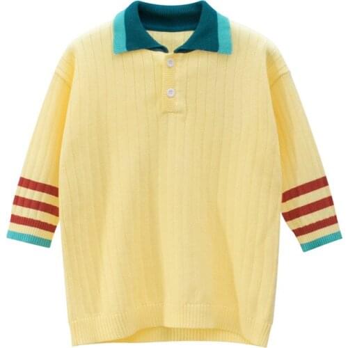 Kids Sweaters Children Striped Knitted Tops Girls Long Jumper Dress Boys Baby Toddler Winter Sweaters Spring Knitwear Autumn