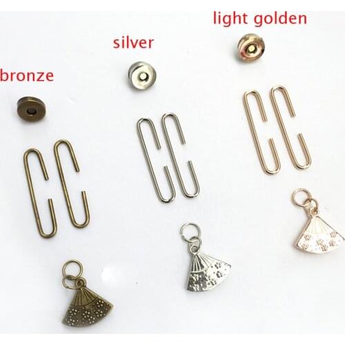 DIY women coin bag metal clasp with magnet button set purse frame 10sets/lot fan design