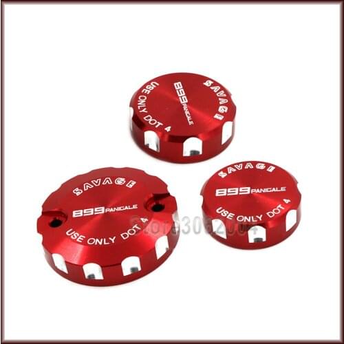 For DUCATI 899 Panigale 899Panigale 2014 - 2016 2015 Motorcycle Front Brake Clutch & Rear Brake Fluid Reservoir Cover Cap CNC